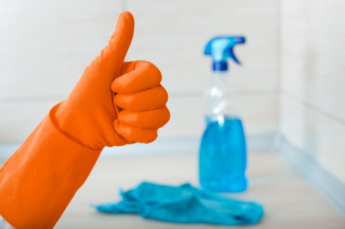 Charity donation items prepared during a sustainable clean