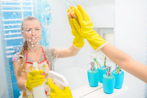 End of tenancy cleaners in Wandsworth preparing a rental property